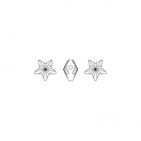 Swarovski 5714 Star Bead 12mm Jet 1ks