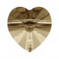 Swarovski 5742 Heart Bead 8mm Crystal Golden Shadow 1ks