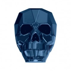 Swarovski 5750 Skull Bead 13mm Crystal Metallic Blue 1ks