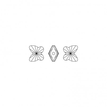 Swarovski 5754 Butterfly Bead 8mm Tangerine 1ks