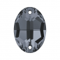 Swarovski 3210 Oval Sew-on 16x11mm Crystal Silver Night 1ks