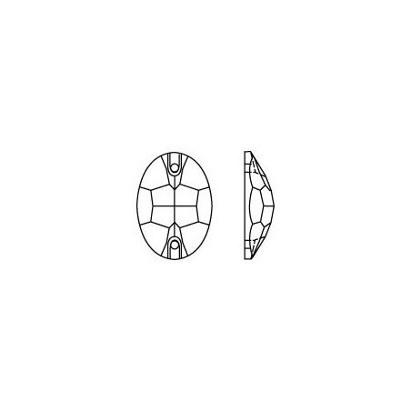 Swarovski 3210 Oval Sew-on 24x17mm Crystal 1ks