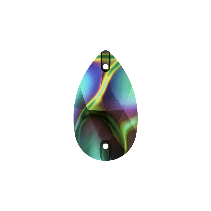 Swarovski 3230 Drop Sew-on 18x10.5mm Crystal Rainbow Dark 1ks Swarovski 3230 Drop Sew-on 18x10.5mm Crystal Rainbow Dark 1ks