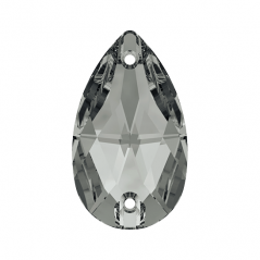 Swarovski 3230 Drop Sew-on 18x10.5mm Crystal Silver Night 1ks